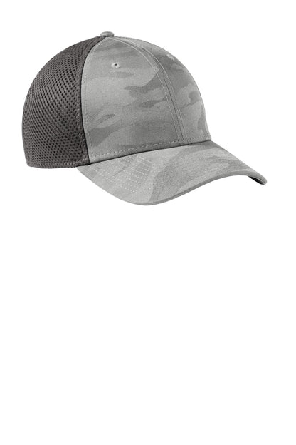 Front View of Rnst Gy Ca/Gra New Era Tonal Camo Stretch Tech Mesh Cap NE1091 plain