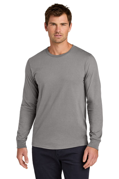 Front View of Rock Jerzees Classics Unisex Cotton Long Sleeve T-Shirt 363L plain