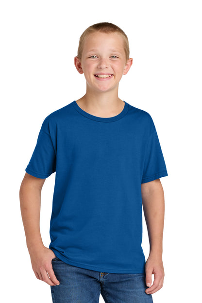 Front View of Rock Jerzees Classics Youth Cotton T-Shirt 363Y plain