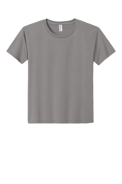 Front View of Rock Jerzees Classics Youth Cotton T-Shirt 363Y plain