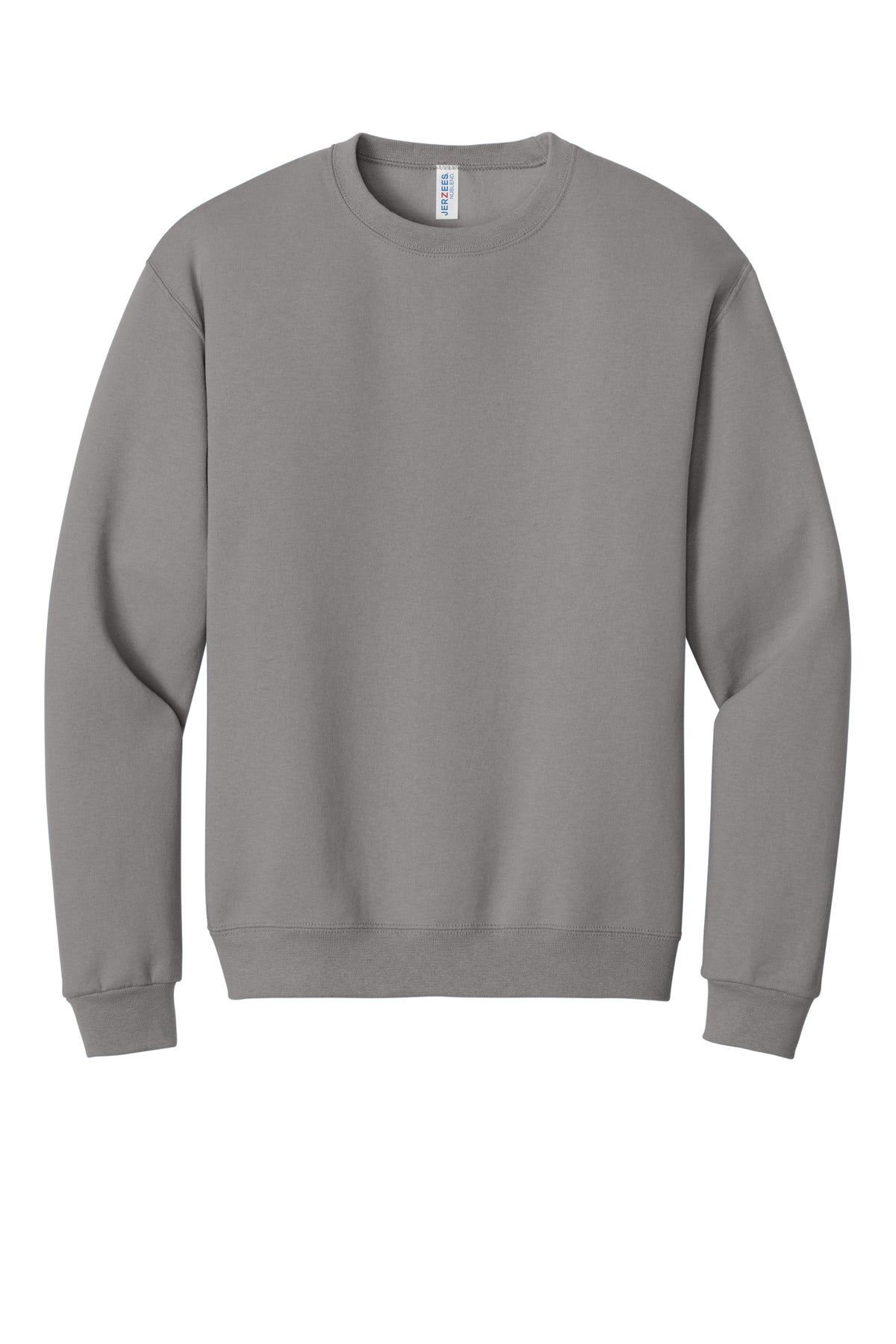 Front View of Rock Jerzees - NuBlend Crewneck Sweatshirt. 562M plain