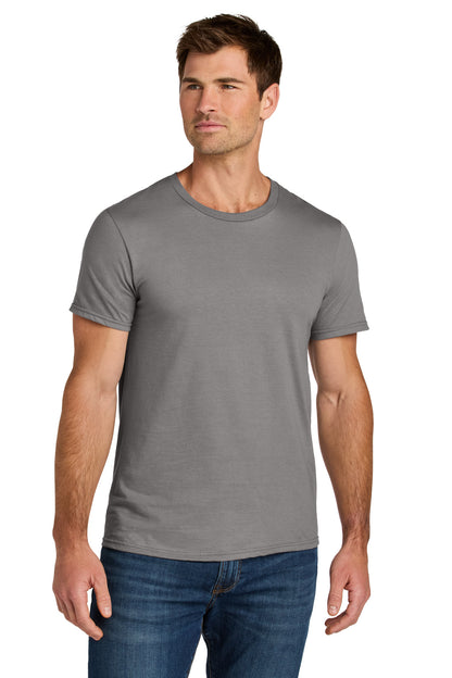 Front View of Rock Jerzees Ultimate Unisex Ring Spun T-Shirt IC46M plain