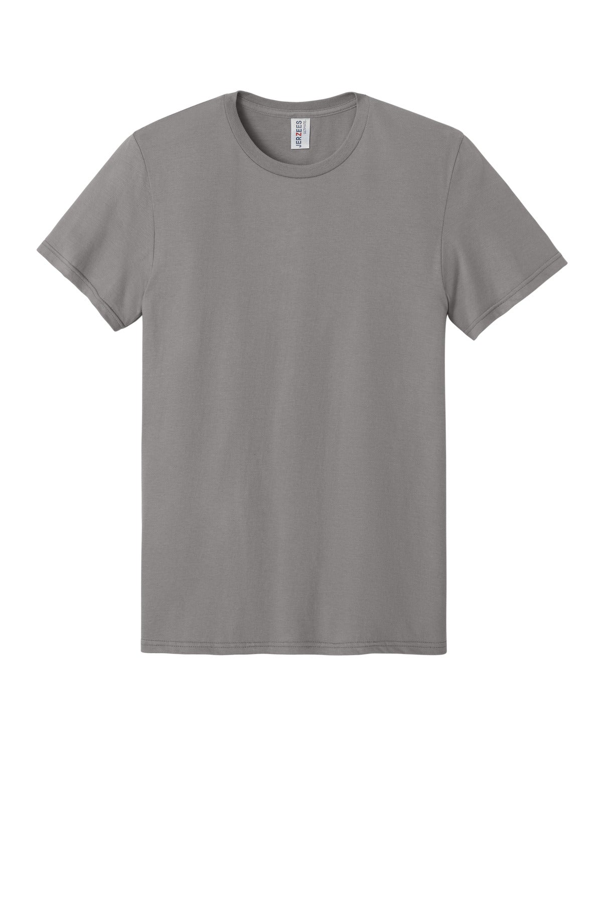 Front View of Rock Jerzees Ultimate Unisex Ring Spun T-Shirt IC46M plain