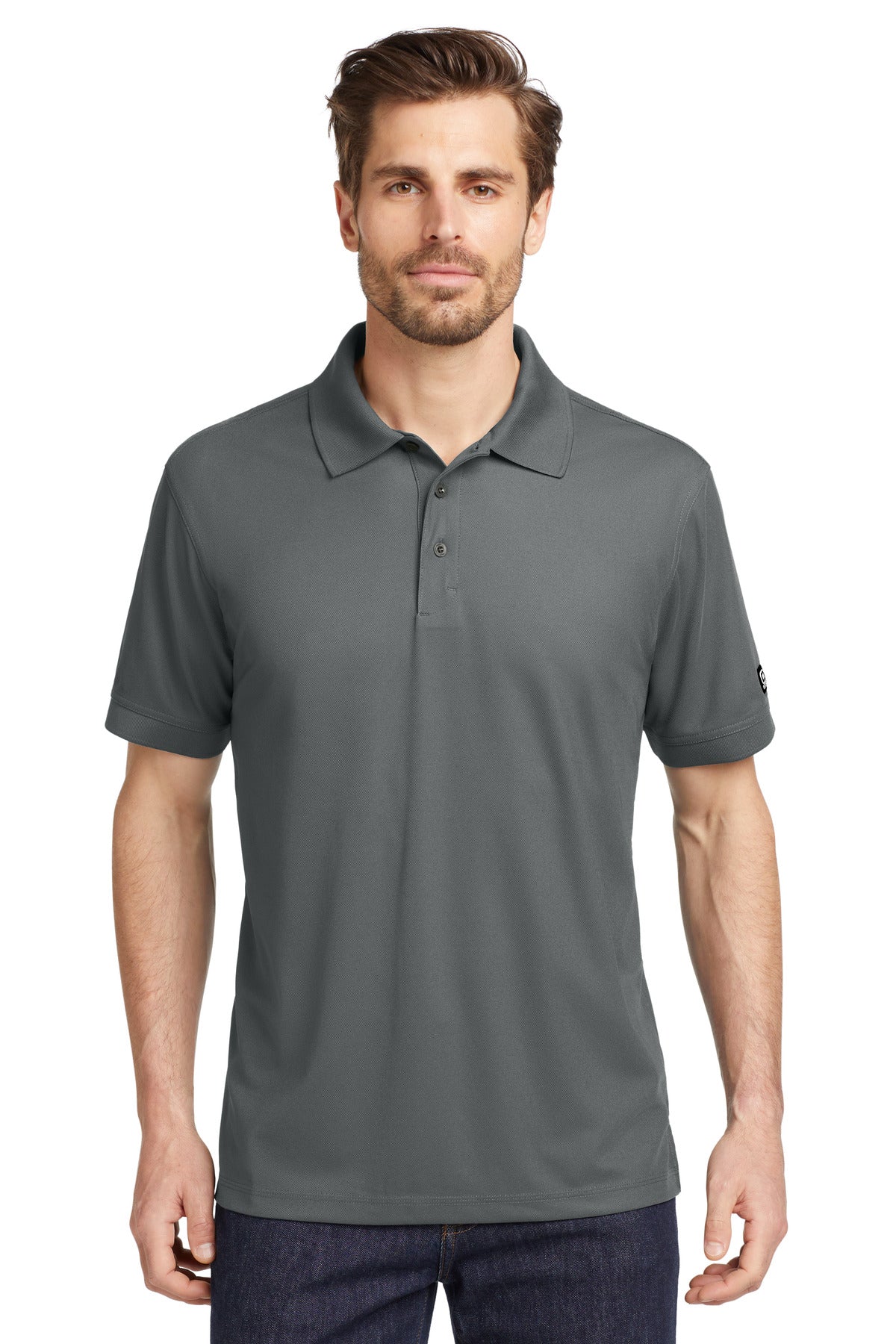 Front View of Rogue Grey OGIO - Caliber2.0 Polo OG101 plain