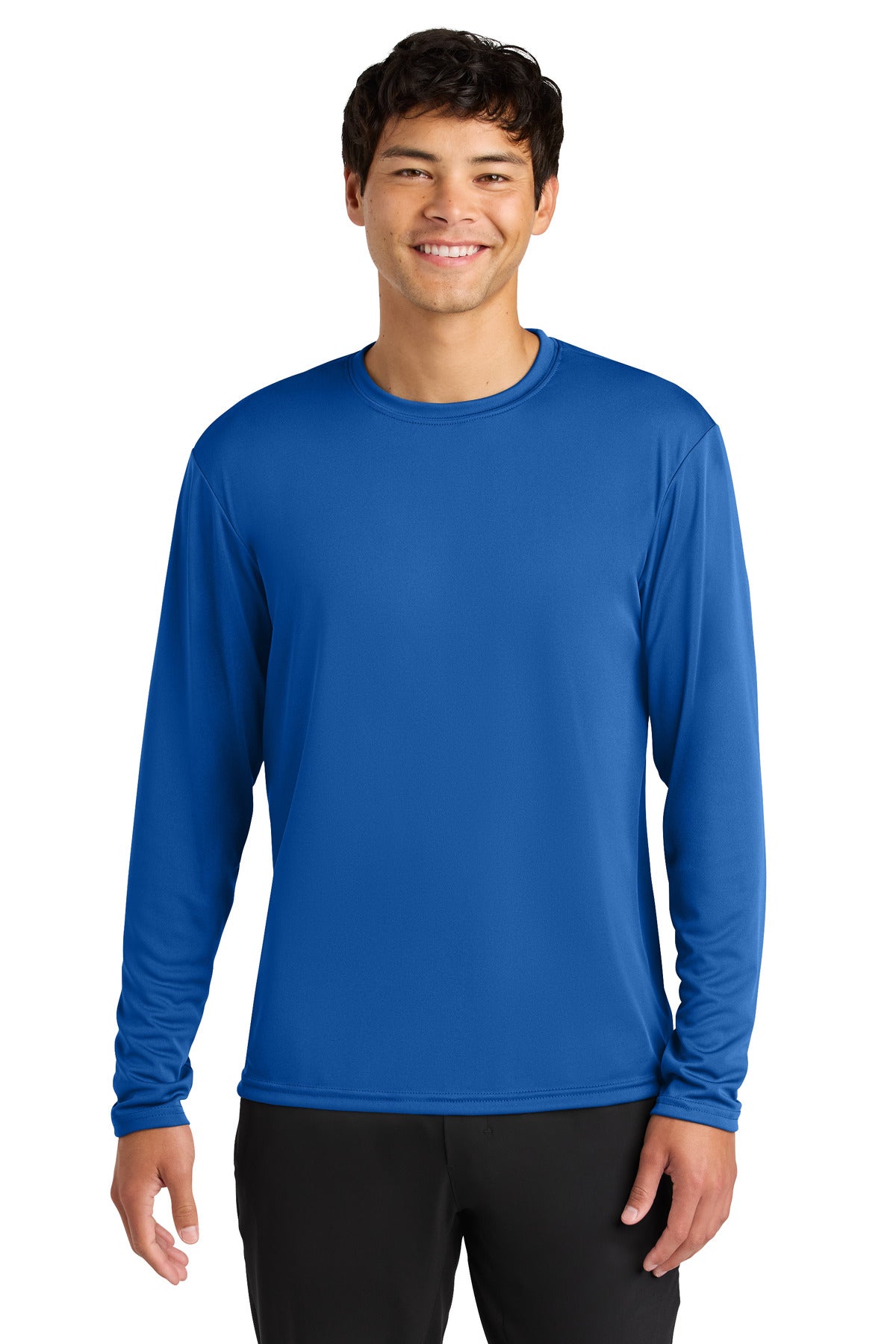 Front View of Royal A4 Cooling Performance Long Sleeve Tee A4N3165 plain