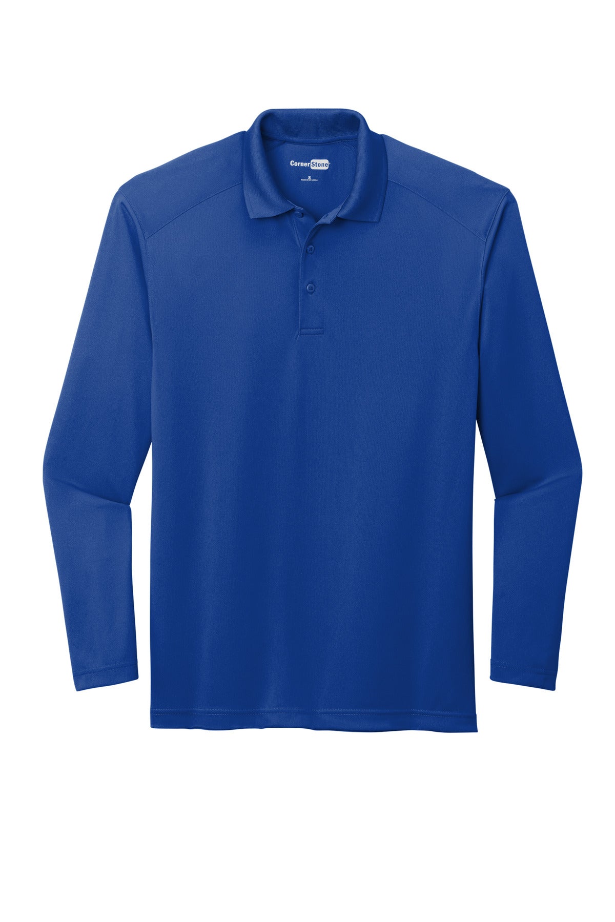Front View of Royal CornerStone Select Lightweight Snag-Proof Long Sleeve Polo CS418LS plain
