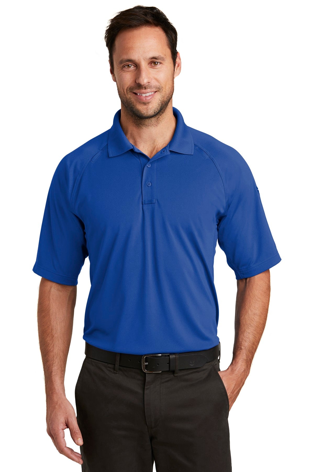Front View of Royal CornerStone Select Lightweight Snag-Proof Tactical Polo. CS420 plain