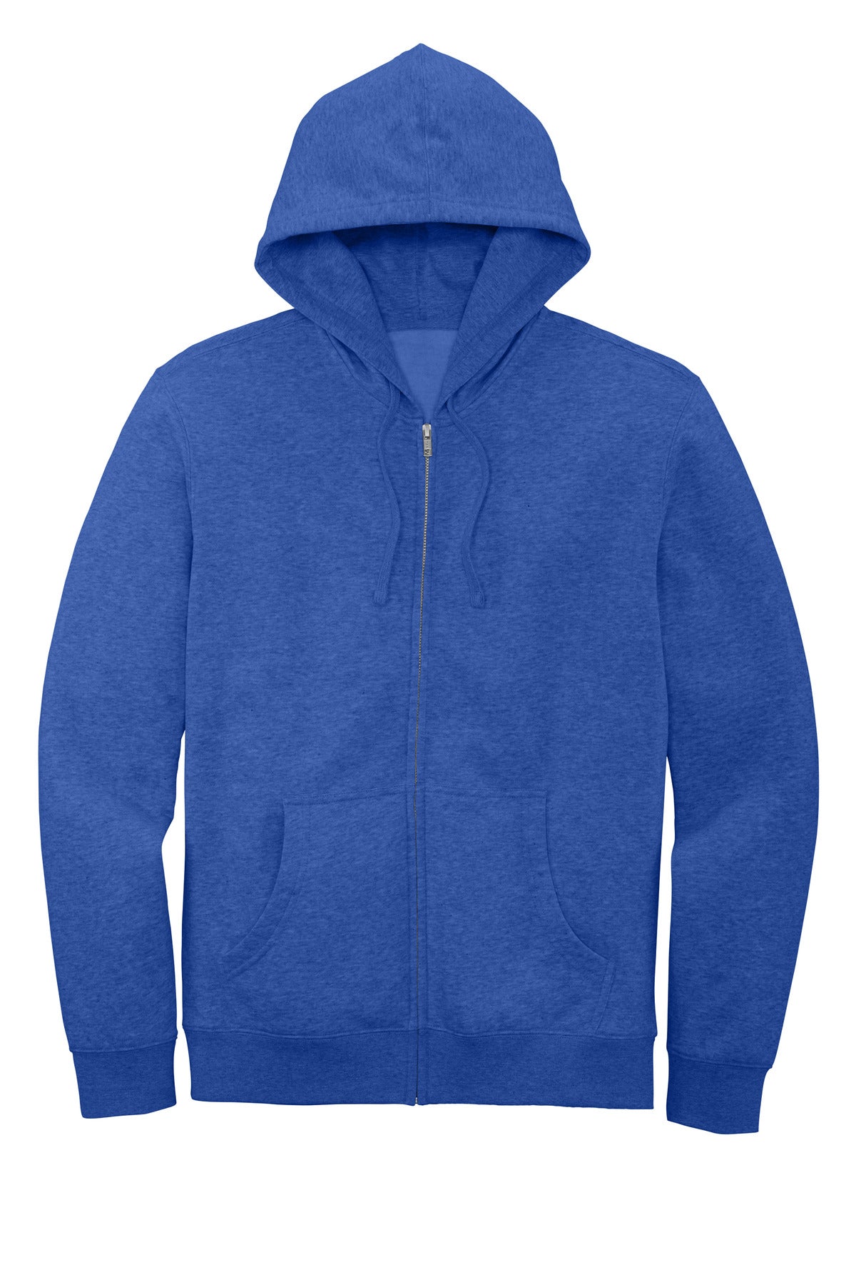 Front View of Royal Frost District V.I.T. Fleece Full-Zip Hoodie DT6102 plain