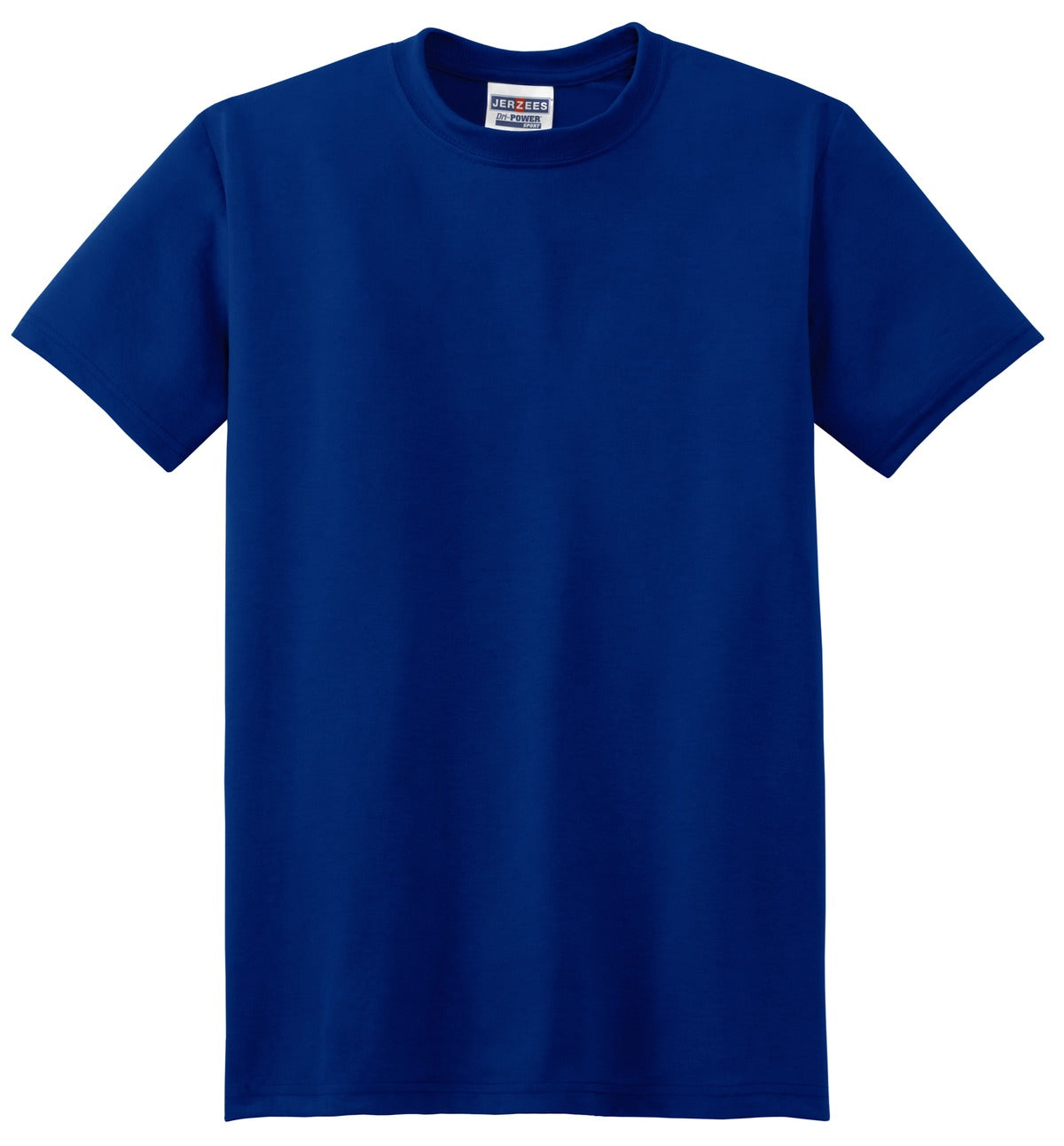 Front View of Royal Jerzees Dri-Power 100% Polyester T-Shirt. 21M plain
