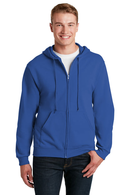 Front View of ROYAL Jerzees - NuBlend Full-Zip Hooded Sweatshirt. 993M plain