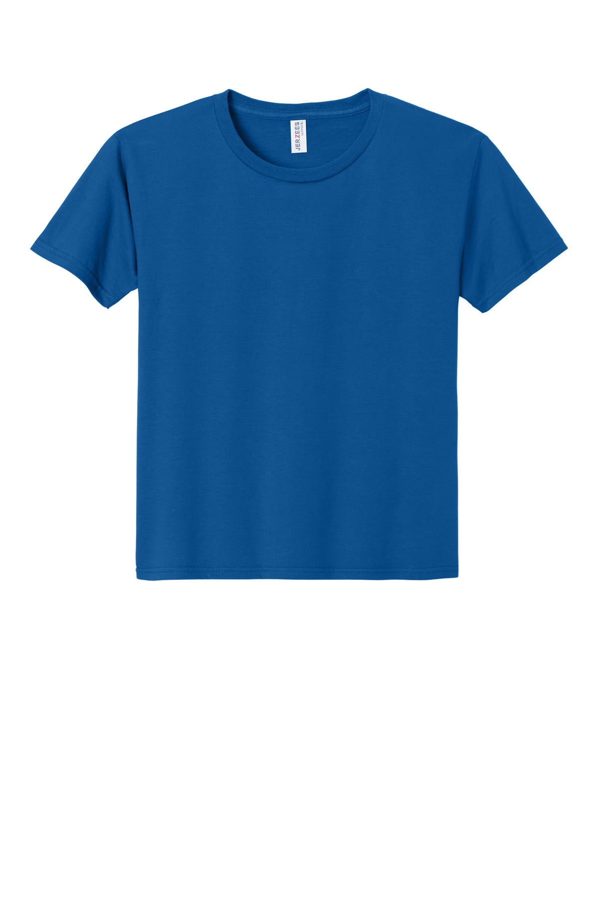 Front View of Royal Jerzees Ultimate Youth Ring Spun T-Shirt IC46B plain
