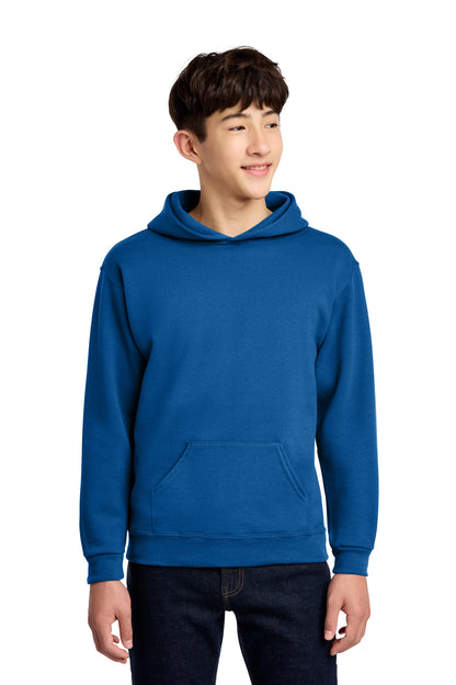 Front View of ROYAL Jerzees - Youth NuBlend Pullover Hooded Sweatshirt. 996Y plain