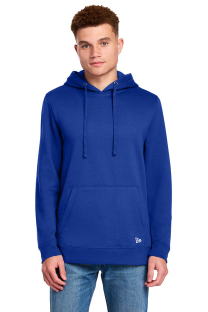 Front View of Royal New Era Comeback Fleece Pullover Hoodie NEA550 plain