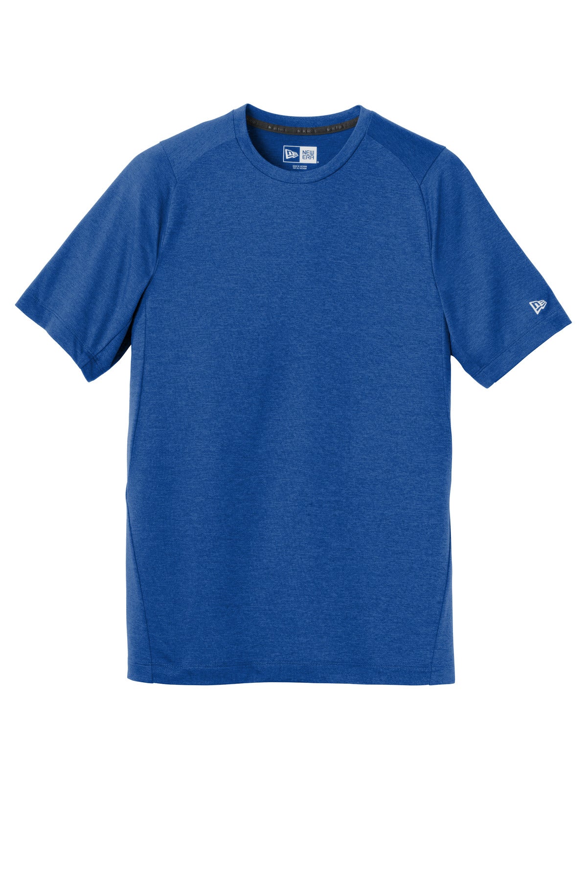 Front View of Royal New Era Series Performance Crew Tee. NEA200 plain