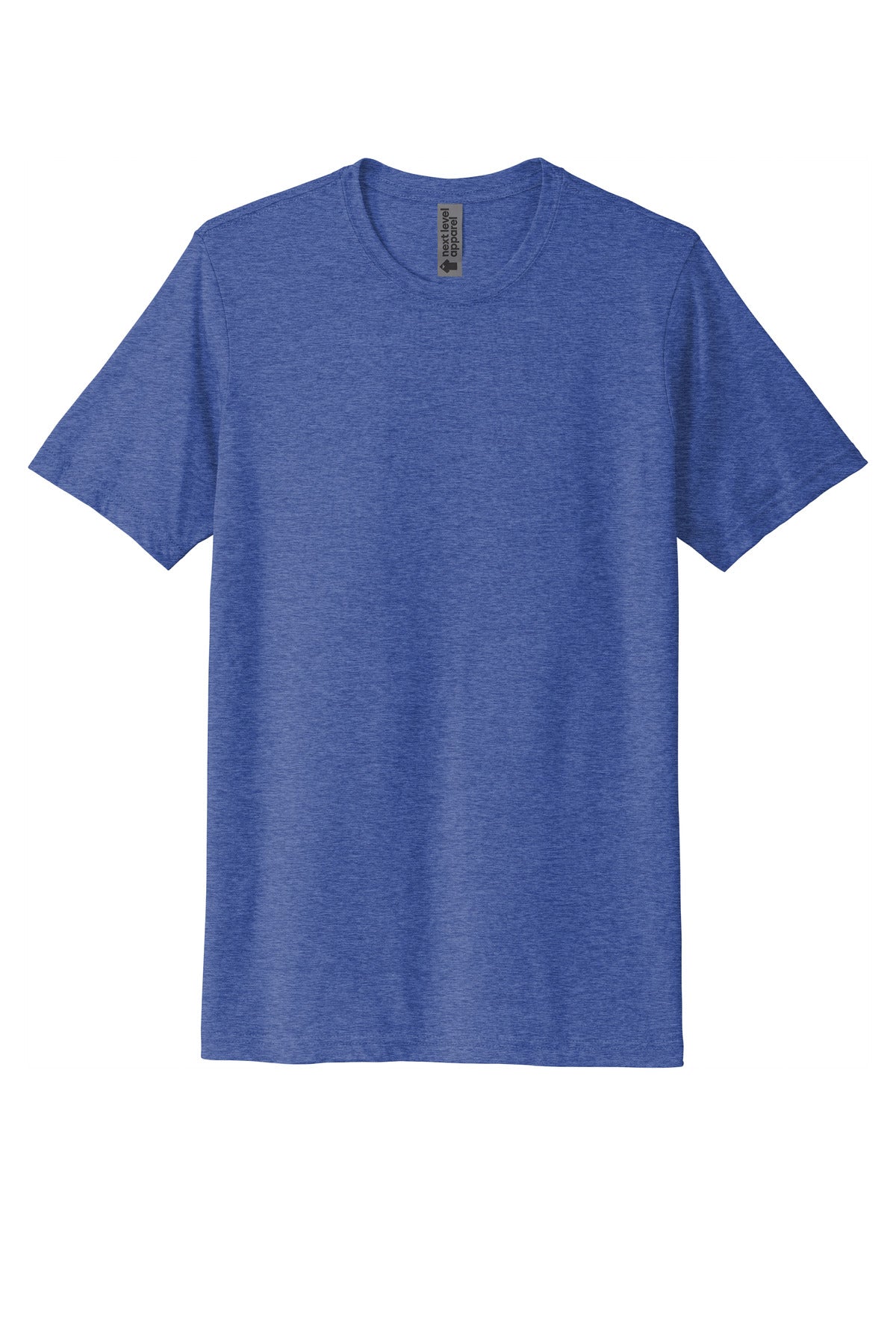 Front View of Royal Next Level Apparel Adult Poly/Cotton Tee. NL6200 plain