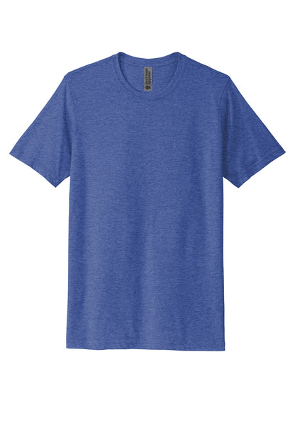 Front View of Royal Next Level Apparel Adult Poly/Cotton Tee. NL6200 plain