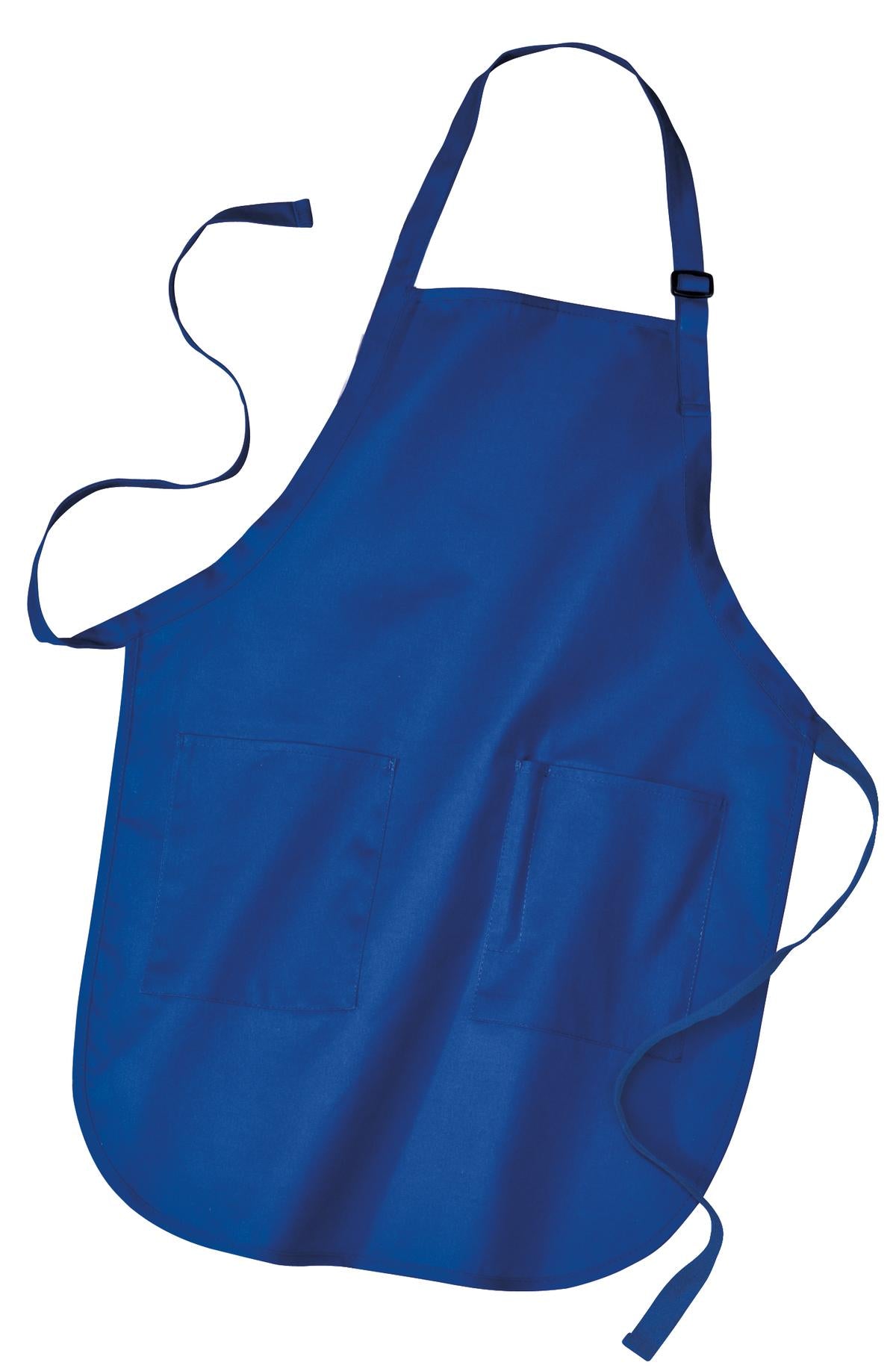 Front View of Royal Port Authority Full-Length Apron with Pockets. A500 plain