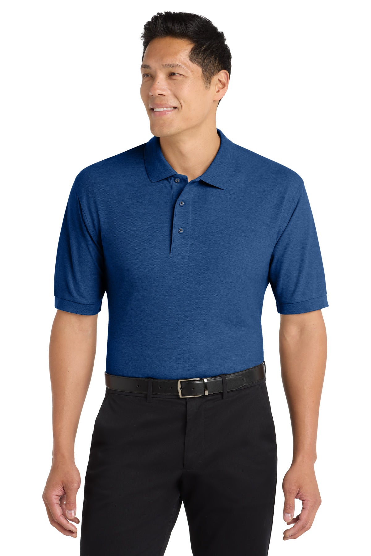 Front View of Royal Port Authority Silk Touch Polo K500 plain