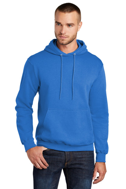 Front View of Royal Port & Co Core Fleece Pullover Hooded Sweatshirt. PC78H plain