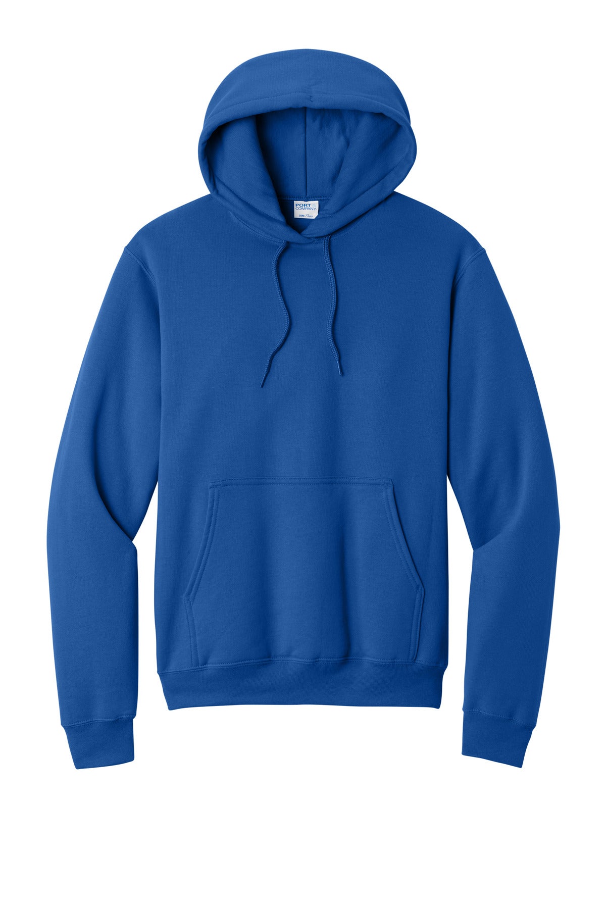 Front View of Royal Port & Co Core Fleece Pullover Hooded Sweatshirt. PC78H plain