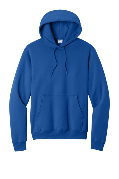 Front View of Royal Port & Co Core Fleece Pullover Hooded Sweatshirt. PC78H plain