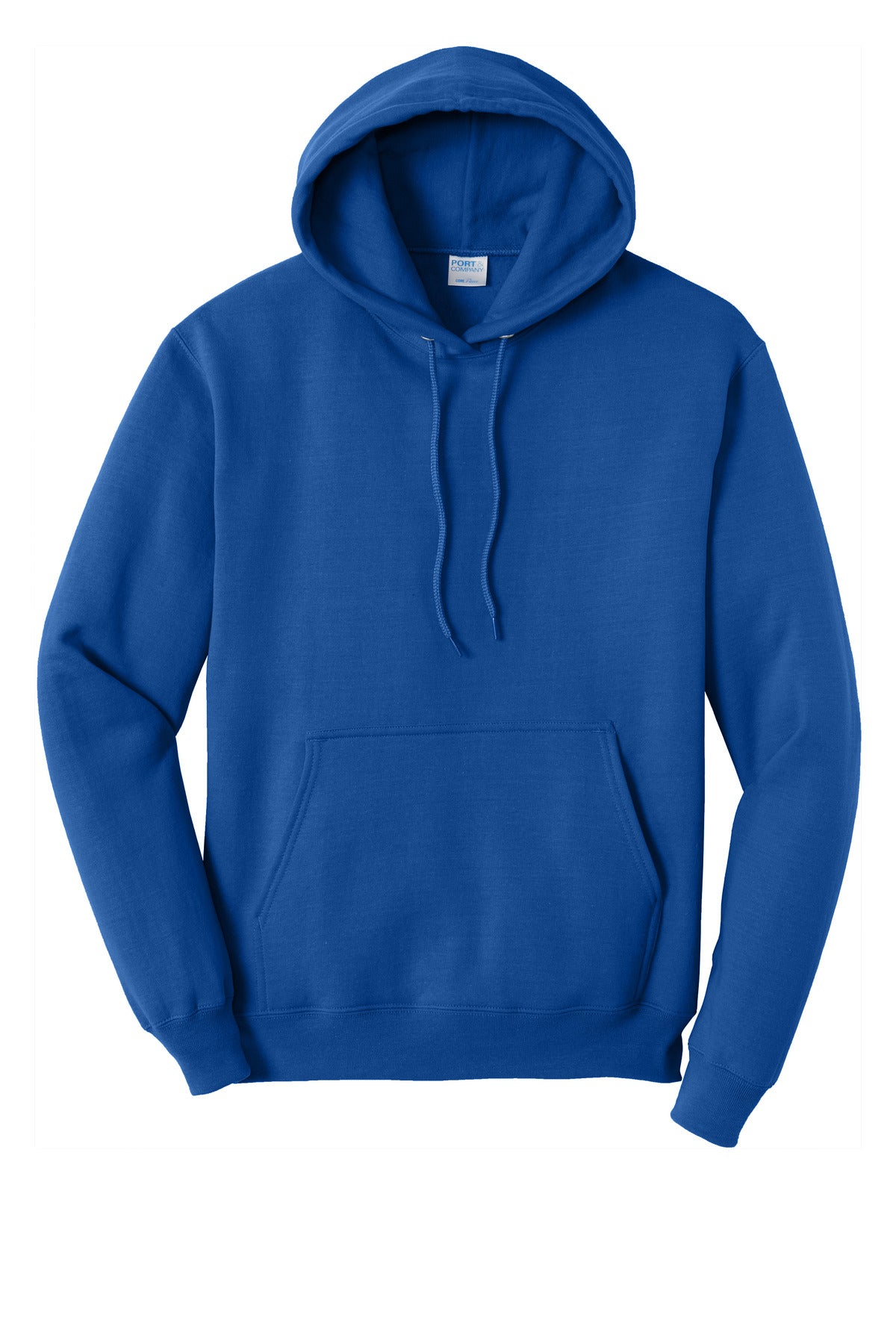 Front View of Royal Port & Co Core Fleece Pullover Hooded Sweatshirt. PC78H