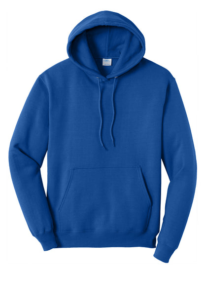 Front View of Royal Port & Co Core Fleece Pullover Hooded Sweatshirt. PC78H