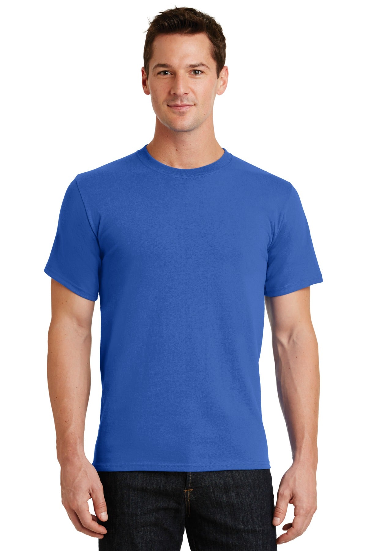 Front View of Royal Port & Co Essential Tee. PC61 plain