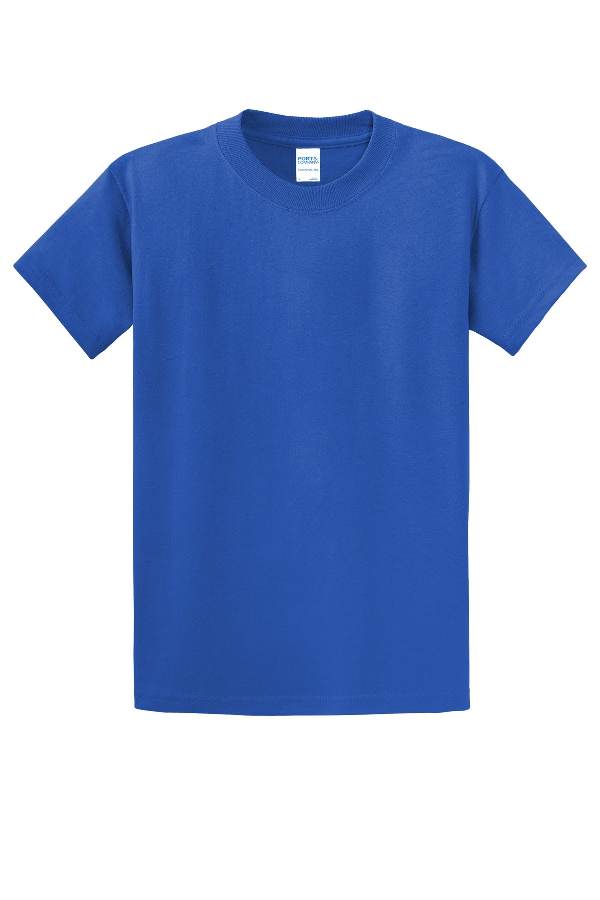 Front View of Royal Port & Co Essential Tee. PC61 plain