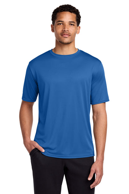 Front View of Royal Port & Co Performance Tee. PC380 plain