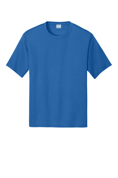 Front View of Royal Port & Co Performance Tee. PC380 plain