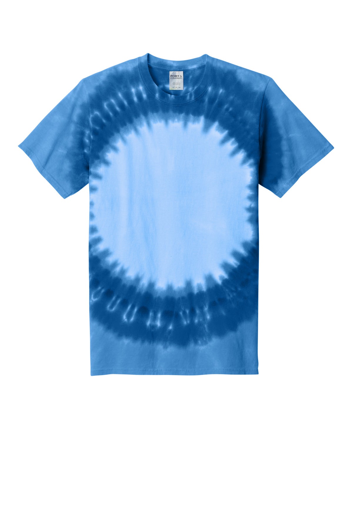 Front View of Royal Port & Co Window Tie-Dye Tee. PC149 plain