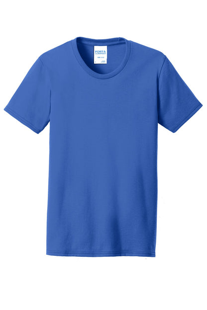 Front View of Royal Port & Co Women's Core Blend Tee. LPC55 plain