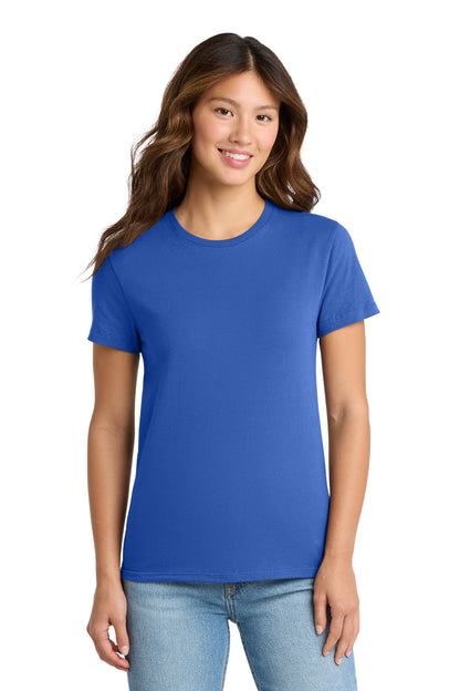 Front View of Royal Port & Co Women's Essential Tee. LPC61 plain