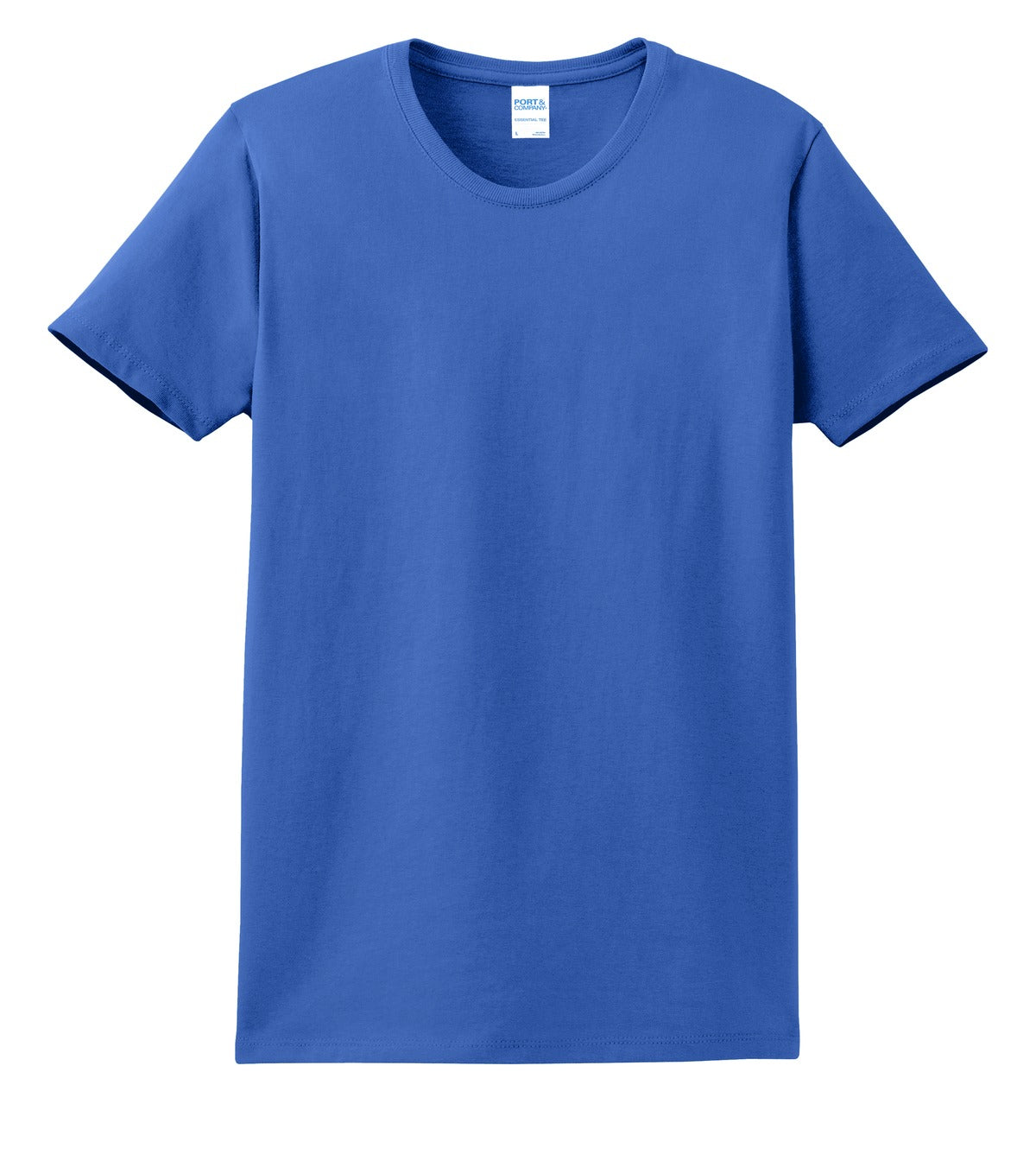 Front View of Royal Port & Co Women's Essential Tee. LPC61 plain