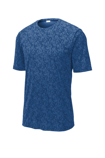Front View of Royal Sport-Tek Digi Camo Tee. ST460 plain