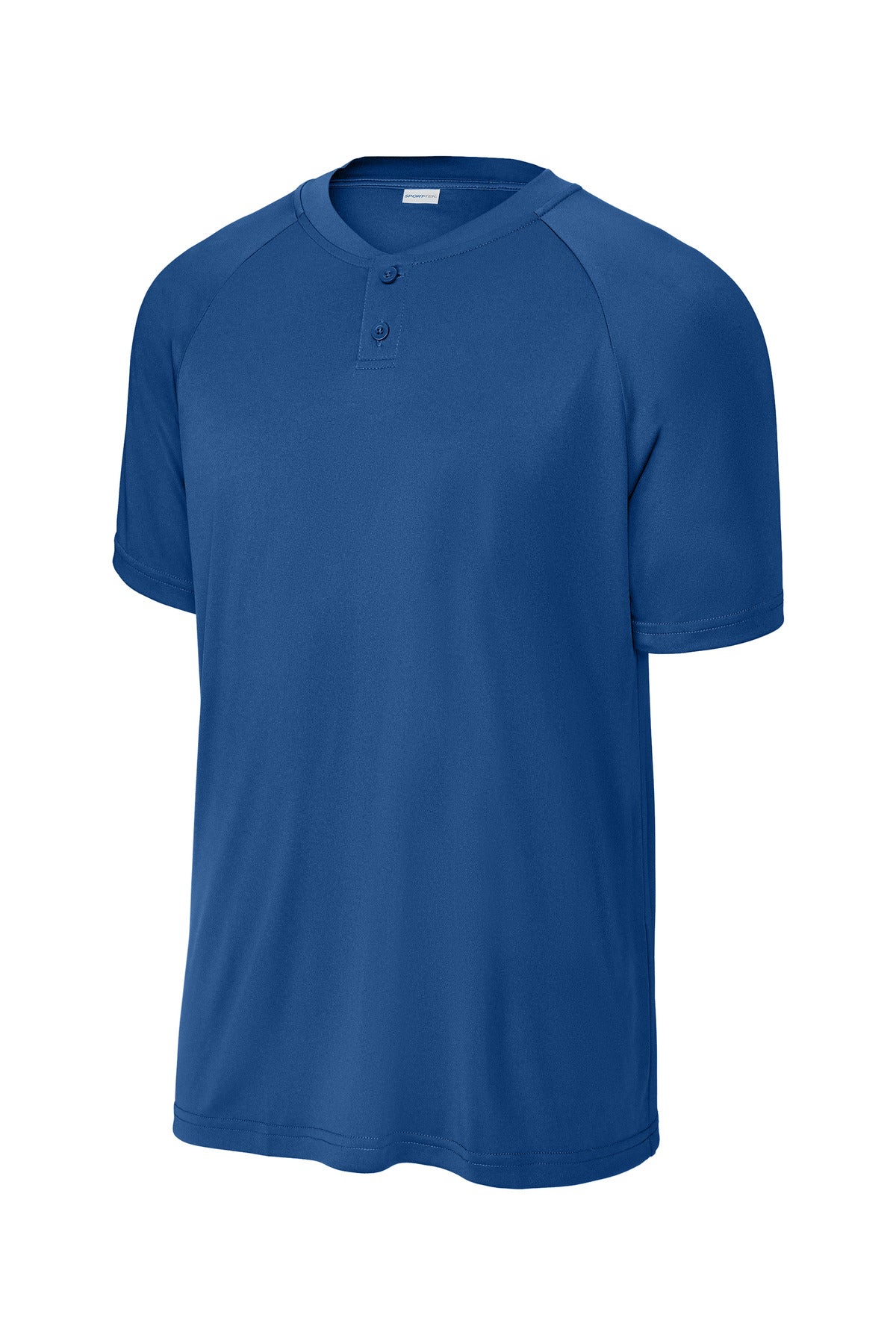 Front View of Royal Sport-Tek PosiCharge Competitor 2-Button Henley ST359 plain