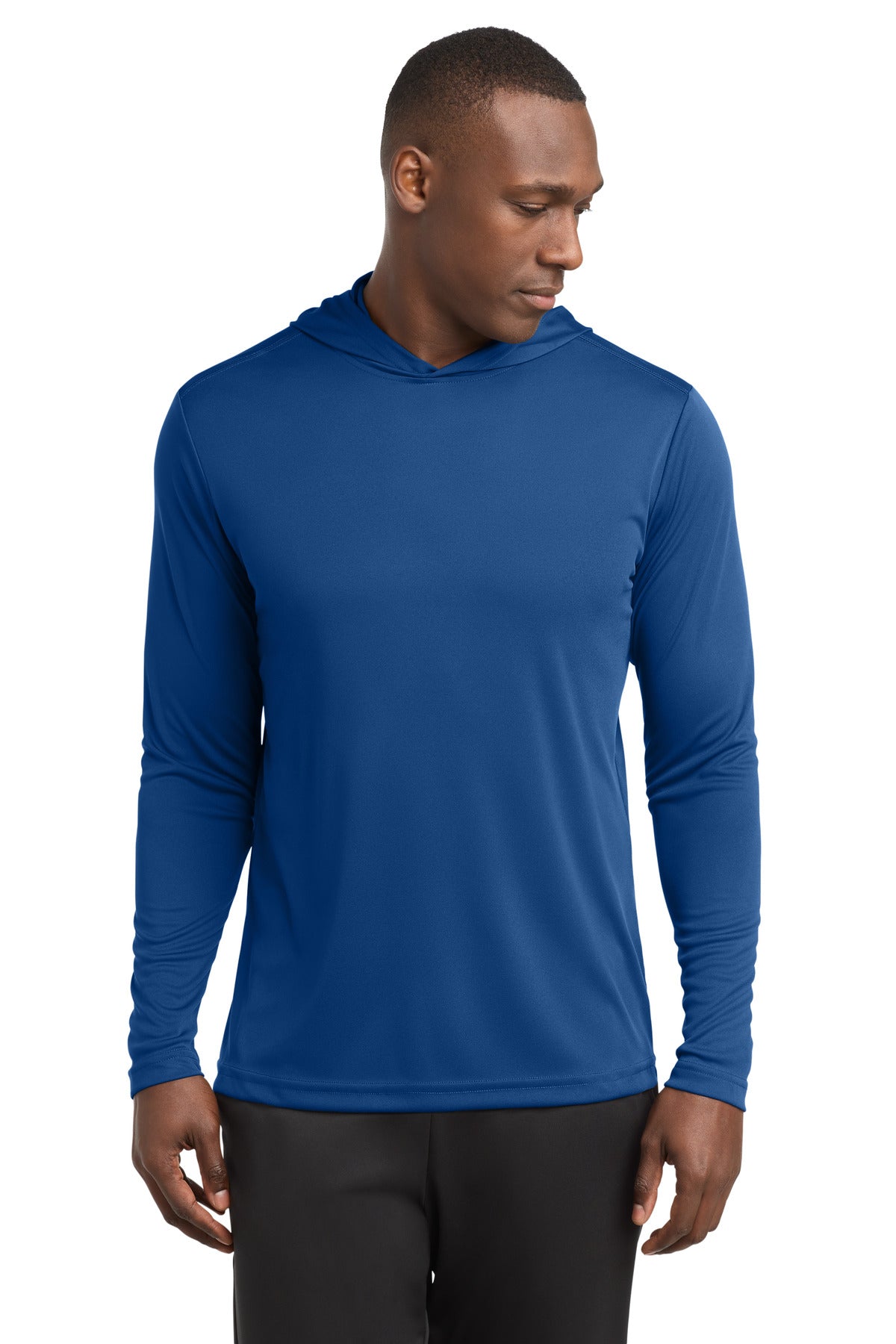 Front View of Royal Sport-Tek PosiCharge Competitor Hooded Pullover. ST358 plain