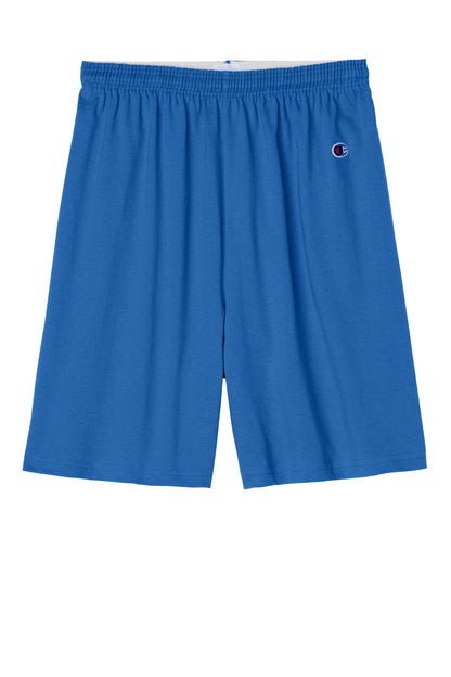 Front View of RoyalBlue Champion Cotton Gym Short 8187 plain