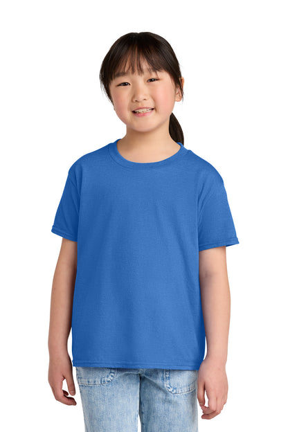Front View of RoyalMist Gildan Youth Softstyle CVC Tee 64000BCVC plain