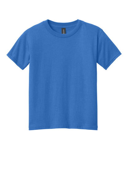Front View of RoyalMist Gildan Youth Softstyle CVC Tee 64000BCVC plain