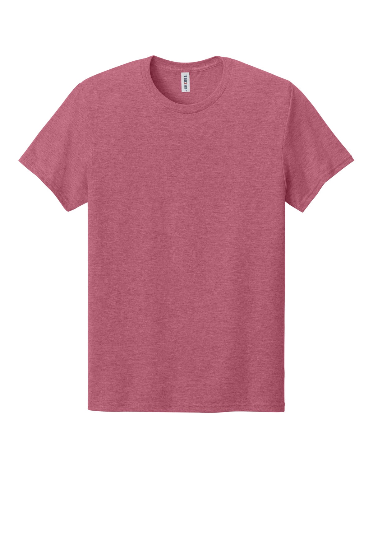 Front View of RspbryHthr Jerzees Premium Blend Ring Spun T-Shirt 560M plain