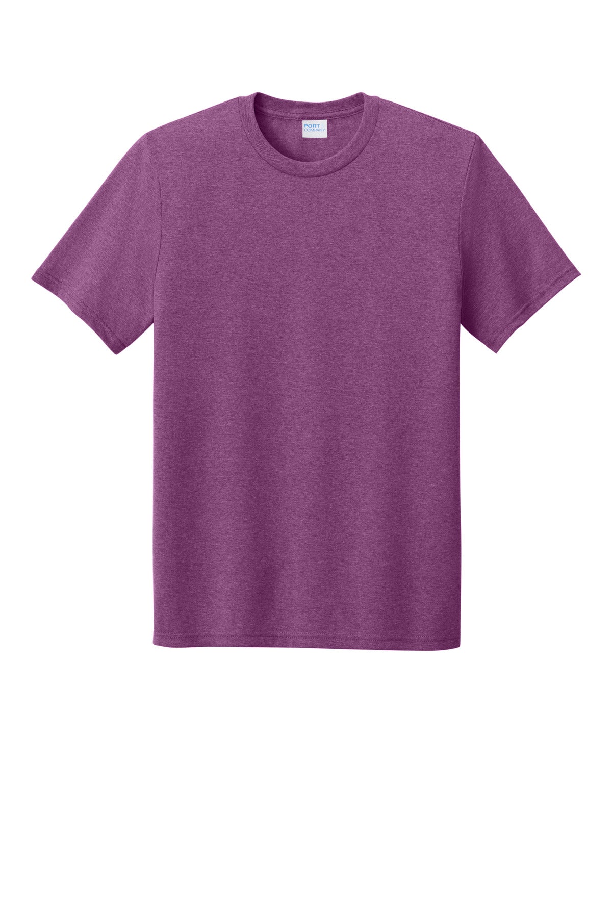 Front View of RspbryHthr Port & Co Tri-Blend Tee. PC330 plain