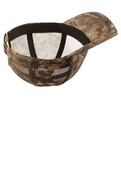 Front View of RT/Edge Port Authority Pro Camouflage Series Cap with Mesh Back. C869 plain