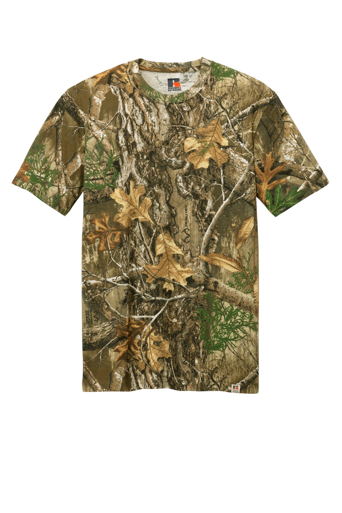 Front View of RTEdge Russell Outdoors Realtree Tee RU100 plain