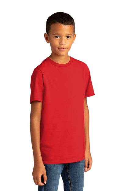 Front View of RubyRed District Youth Re-Tee DT8000Y plain