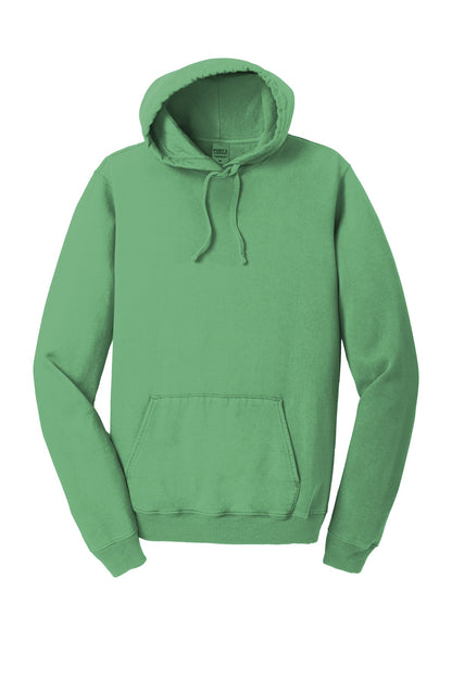 Front View of Safari Port & Co Beach Wash Garment-Dyed Pullover Hooded Sweatshirt. PC098H plain