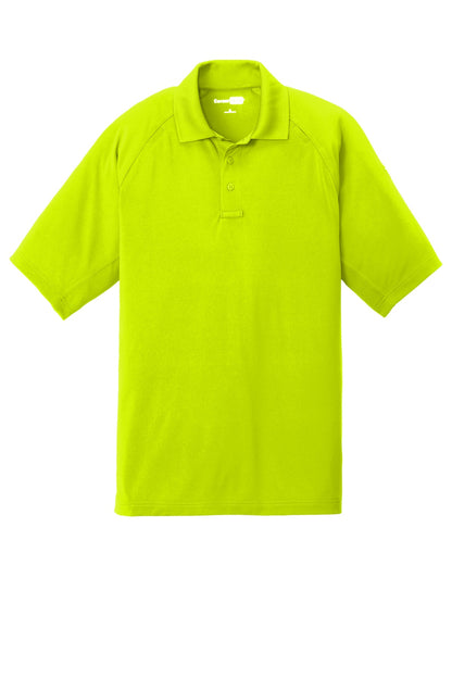 Front View of Safety Yellow CornerStone Select Lightweight Snag-Proof Tactical Polo. CS420 plain