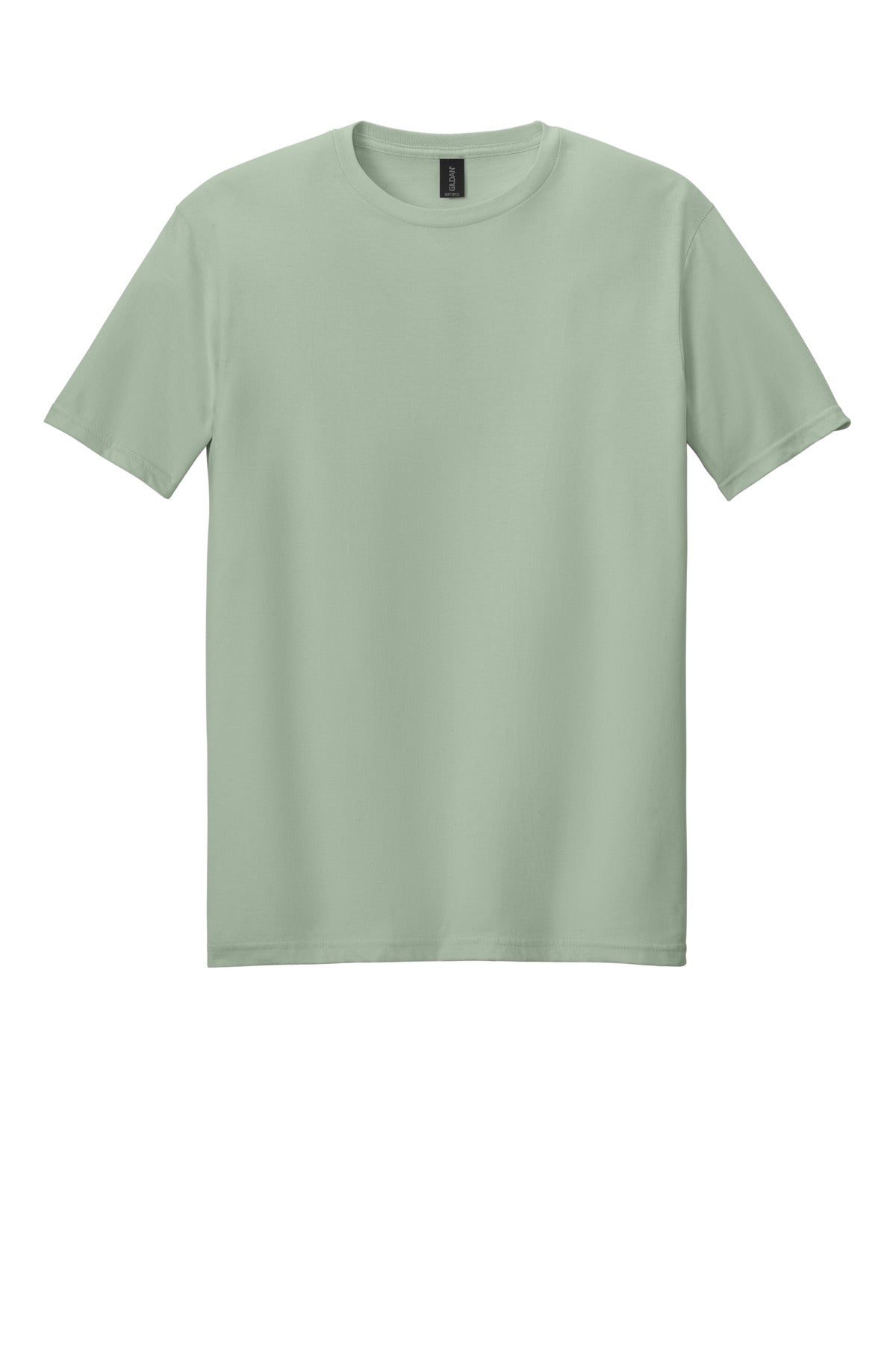 Front View of Sage Gildan Softstyle T-Shirt. 64000 plain