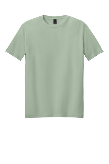 Front View of Sage Gildan Softstyle T-Shirt. 64000 plain